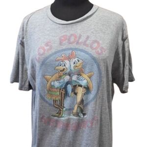 Breaking Bad Tee Los Pollos Hermanos Largd Gray Soft T-shirt Tv Show Fandom